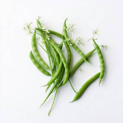 Des plants de haricots avec des gousses.